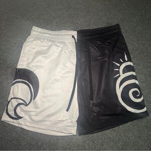 Allegory Black and White Graphic Men's Shorts